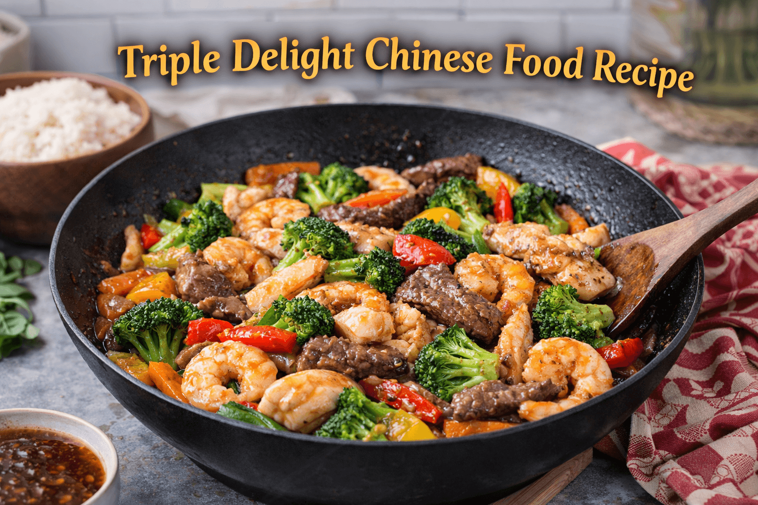 Triple Delight Chinese Food Recipe