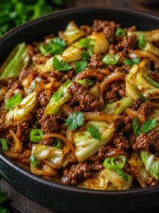 Savory Mongolian Beef and Garlic Ginger Cabbage Bowl image